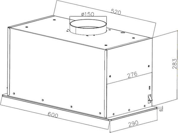 Вытяжка скрытая ZORG Star 1080 60 S-GC