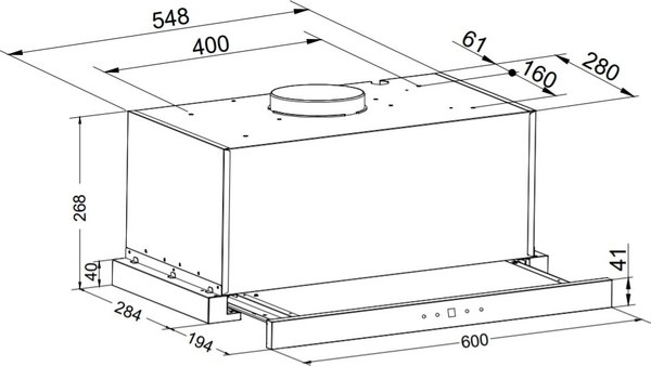 Вытяжка телескопическая ZORG Turbo 1260 60 S