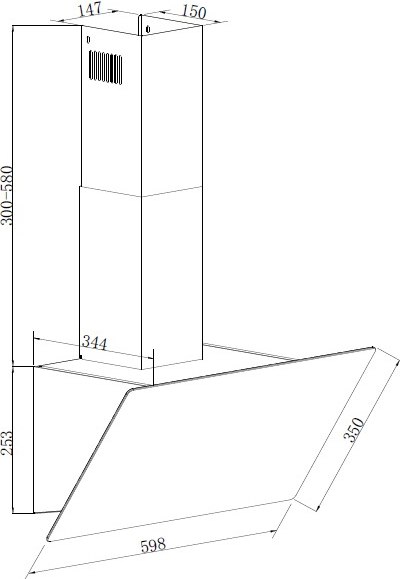 Вытяжка наклонная ZORG Ultra 1030 60 M