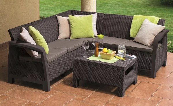 Комплект садовой мебели Springhouse Corfu Relax NCC4+1BR (коричневый)