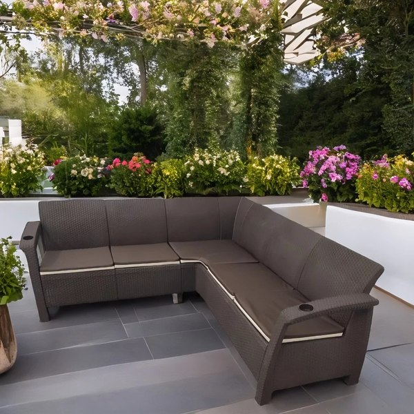 Комплект садовой мебели Springhouse Corfu Relax NCC4+1BR (коричневый)