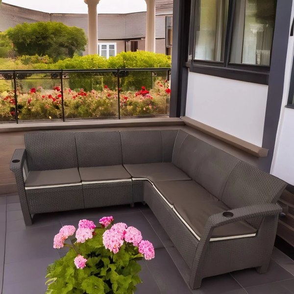 Комплект садовой мебели Springhouse Corfu Relax NCC4+1BR (коричневый)