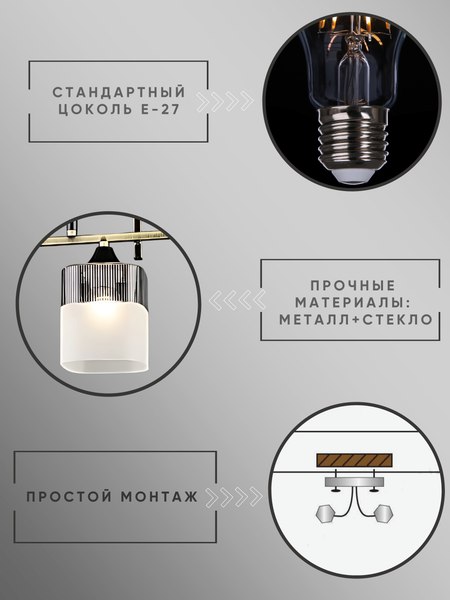 Люстра Aitin-Pro НПБ 02-3x60-101 / A4425/3
