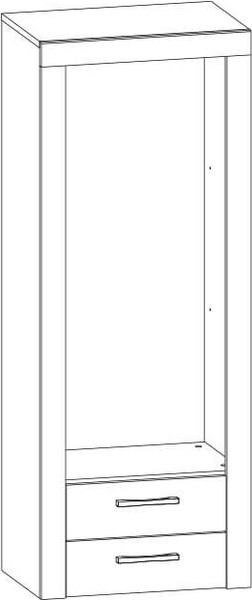 Шкаф-пенал с витриной Anrex Oskar 1V2SL