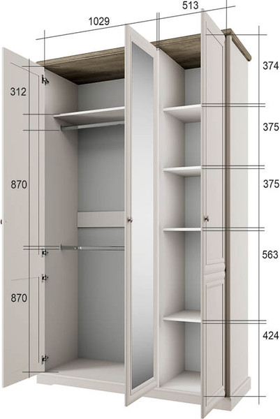Шкаф Anrex Toscana 3DG Z