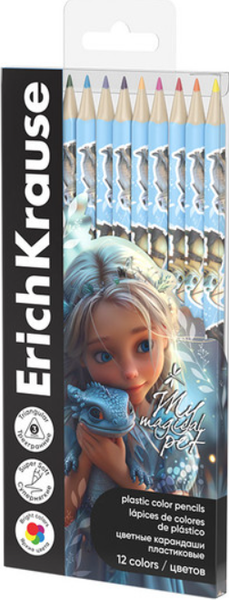 Набор цветных карандашей Erich Krause Magic Pet / 62933 - фото