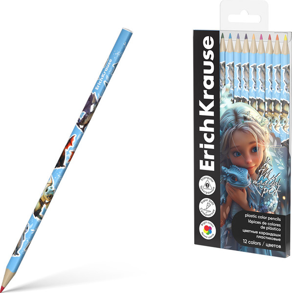 Набор цветных карандашей Erich Krause Magic Pet / 62933