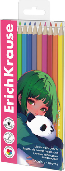 Набор цветных карандашей Erich Krause Panda Hugs / 62935 - фото