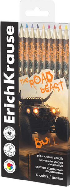 Набор цветных карандашей Erich Krause Road Beast / 62932 - фото