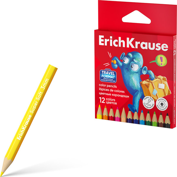 Набор цветных карандашей Erich Krause Jolly Friends Мини / 62930