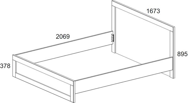 Каркас кровати Anrex Mortiz 160 без основания