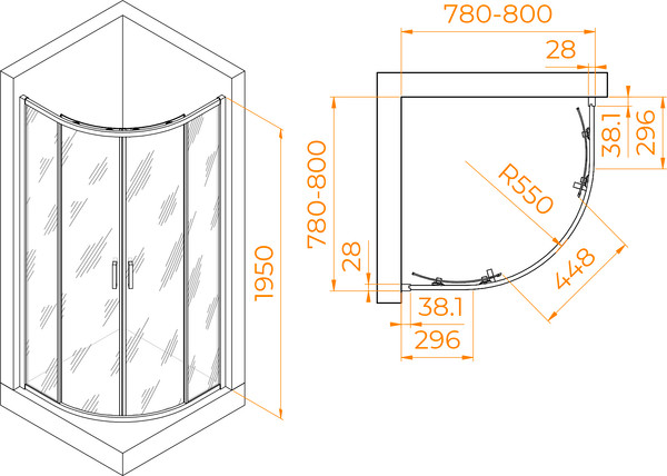 Душевой уголок RGW PA-52 / 03085288-11