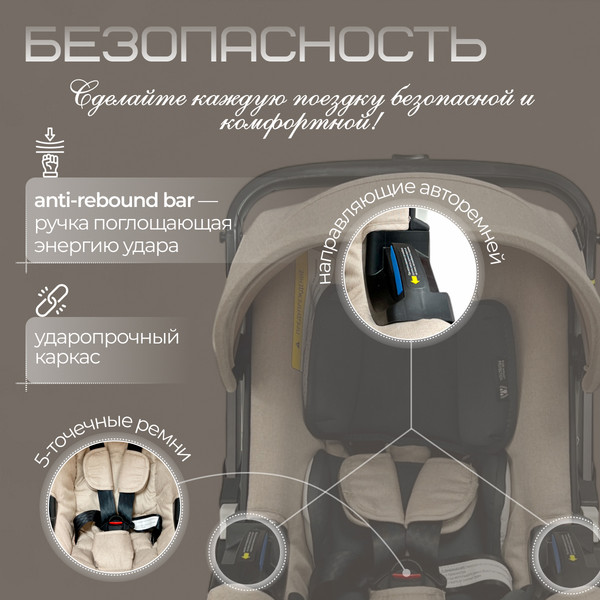 Коляска-автолюлька Bubago Mirco / BG 153-3