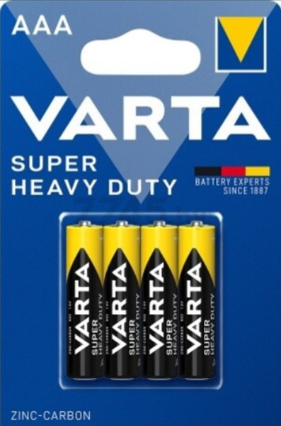 Комплект батареек Varta Super Heavy Duty 2003 AAA BL4 - фото