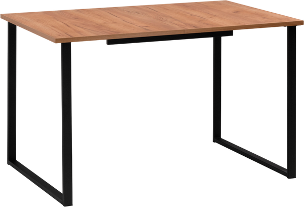 Обеденный стол Notta Лиман 120/160x80 / 619210 (дуб крафт золотой/черный матовый) - фото