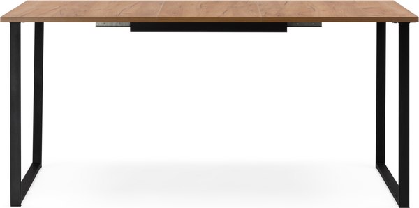 Обеденный стол Notta Лиман 120/160x80 / 619210 (дуб крафт золотой/черный матовый)