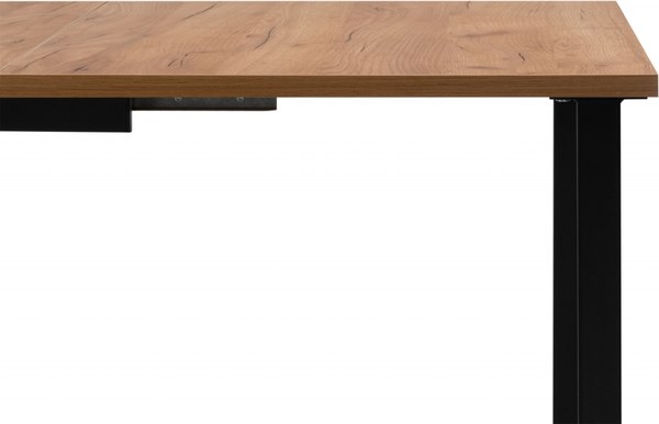 Обеденный стол Notta Лиман 120/160x80 / 619210 (дуб крафт золотой/черный матовый)