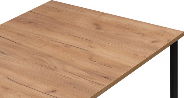 Обеденный стол Notta Лиман 120/160x80 / 619210 (дуб крафт золотой/черный матовый)