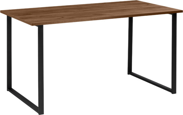 Обеденный стол Notta Лиман 140х80 / 615156 (дуб крафт табачный/черный матовый) - фото