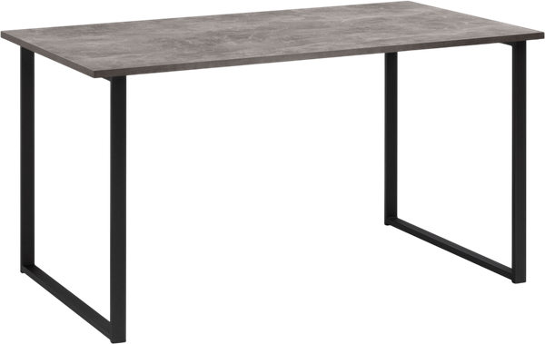 Обеденный стол Notta Лиман 140х80 / 615157 (бетон светлый/черный матовый) - фото