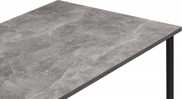 Обеденный стол Notta Лиман 140х80 / 615157 (бетон светлый/черный матовый)