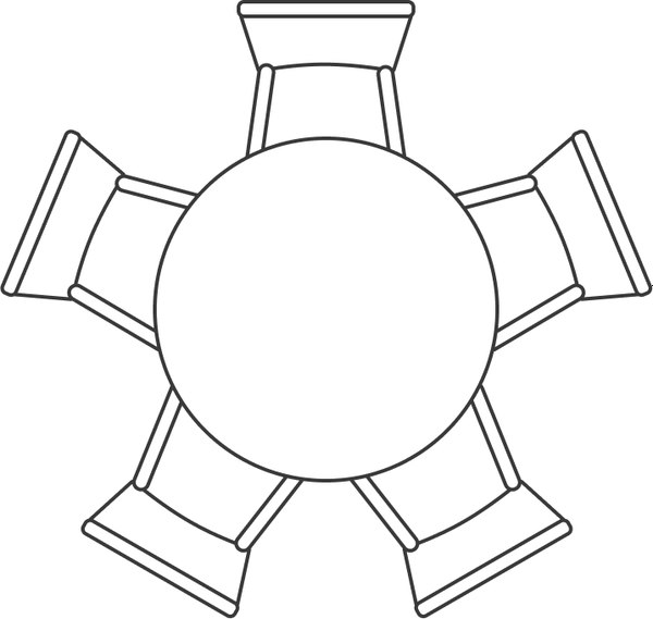 Обеденный стол Notta Барел 100 / 615163 (белый/белый)