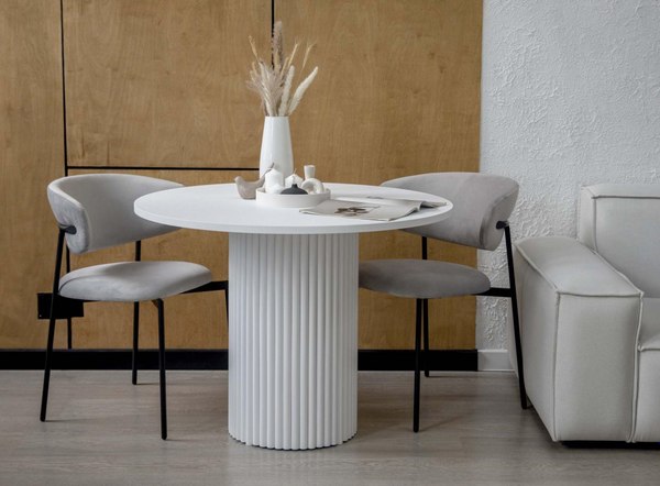 Обеденный стол Notta Барел 100 / 615163 (белый/белый)