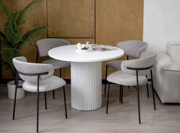 Обеденный стол Notta Барел 100 / 615163 (белый/белый)