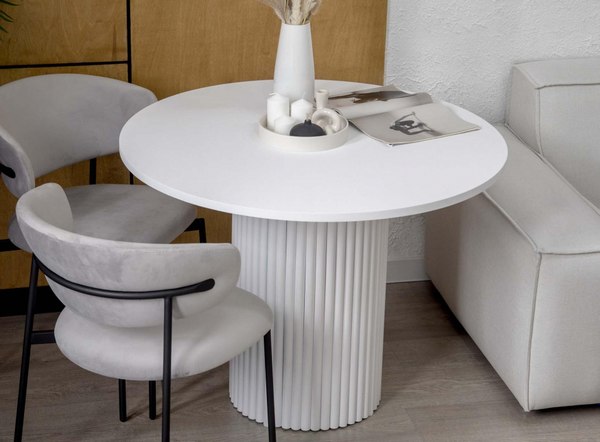 Обеденный стол Notta Барел 100 / 615163 (белый/белый)