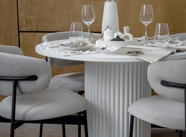 Обеденный стол Notta Барел 110 / 615167 (белый/белый)