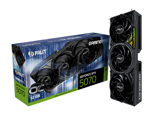 Видеокарта Palit GeForce RTX5070 GamingPro OC 12Gb GDDR7 (NE75070T19K9-GB2050A)
