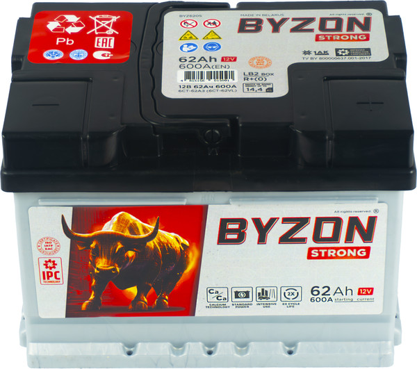 Автомобильный аккумулятор BYZON Strong R+
