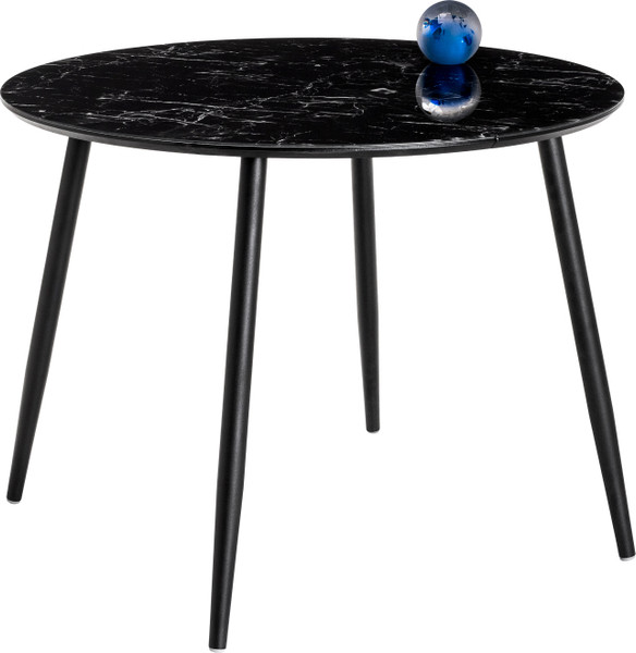 Обеденный стол Woodville Кловис / 462138 (черный мрамор/черный)