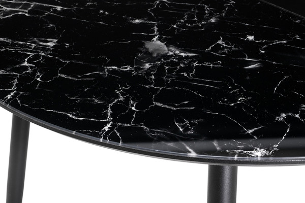 Обеденный стол Woodville Кловис / 462138 (черный мрамор/черный)