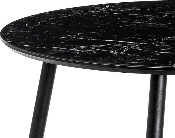 Обеденный стол Woodville Кловис / 462138 (черный мрамор/черный)