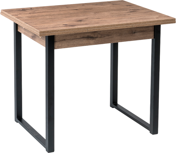 Обеденный стол Woodville Форли / 424178 (дуб велингтон/черный матовый) - фото