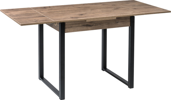 Обеденный стол Woodville Форли / 424178 (дуб велингтон/черный матовый)