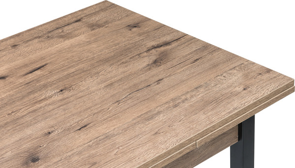 Обеденный стол Woodville Форли / 424178 (дуб велингтон/черный матовый)