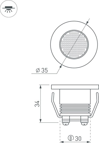 Точечный светильник Arlight LTM-R35WH 1W Day White 30deg / 020752