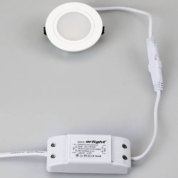 Точечный светильник Arlight LTM-R60WH-Frost 3W Day White 110deg / 020761
