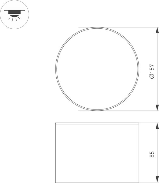 Точечный светильник Arlight SP-CYLINDO-R160-18W Day4000 BK 110deg / 043963