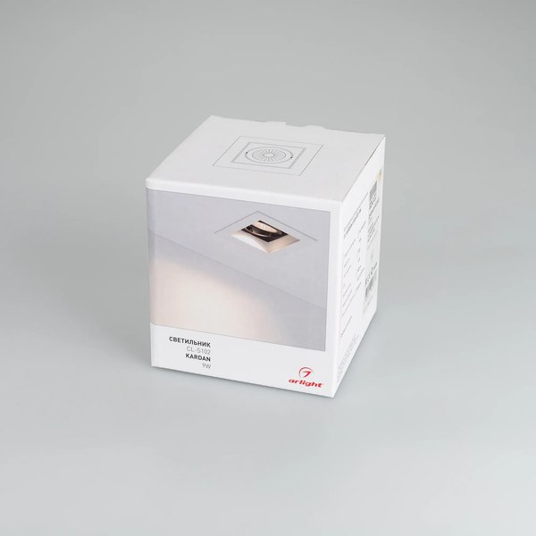 Точечный светильник Arlight CL-KARDAN-S102x102-9W Warm WH 38deg / 024137