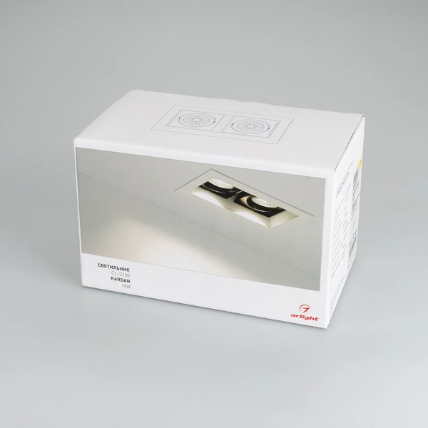 Точечный светильник Arlight CL-KARDAN-S180x102-2x9W Warm WH 38deg / 024127