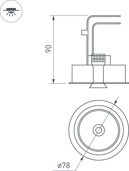 Точечный светильник Arlight CL-SIMPLE-R78-9W Day4000 WH 45deg / 028146