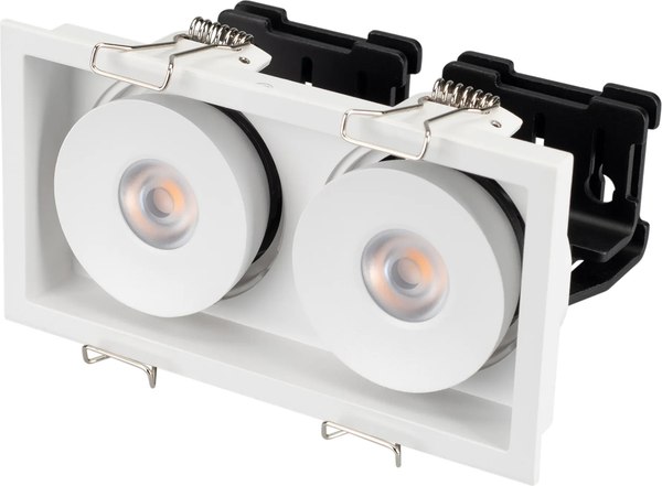 Точечный светильник Arlight CL-SIMPLE-S148x80-2x9W Warm3000 WH 45deg / 026876 - фото