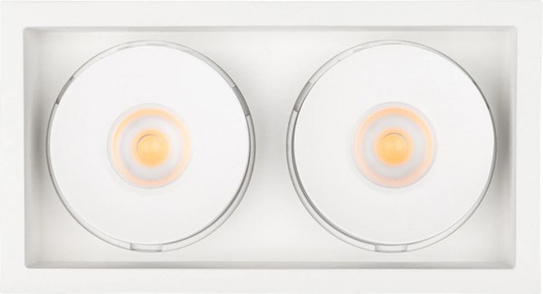 Точечный светильник Arlight CL-SIMPLE-S148x80-2x9W Warm3000 WH 45deg / 026876