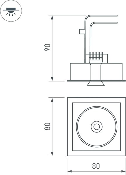 Точечный светильник Arlight CL-SIMPLE-S80x80-9W Day4000 WH 45deg / 028148