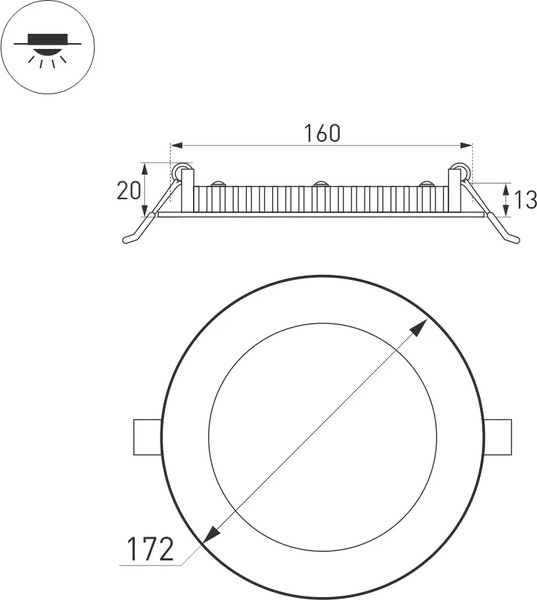 Точечный светильник Arlight DL-172M-15W White / 020111