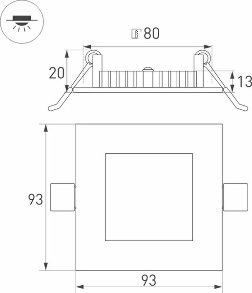 Точечный светильник Arlight DL-93x93M-5W Day White / 020122