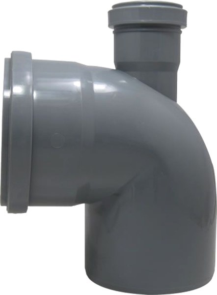 Отвод внутренней канализации МультиМирПласт Ду 110х50х87.5 В - фото
